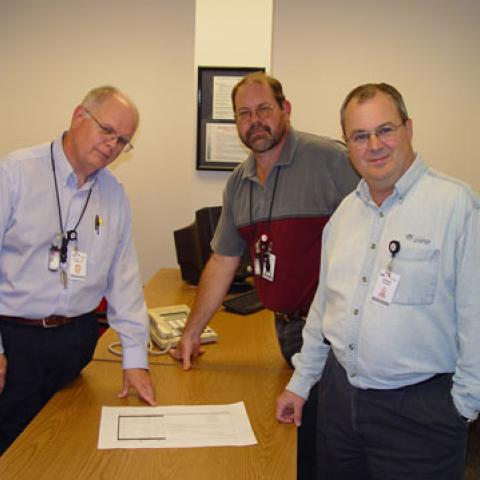 (from left) Chuck Miller, Randy Glueck and Ed Deweese 